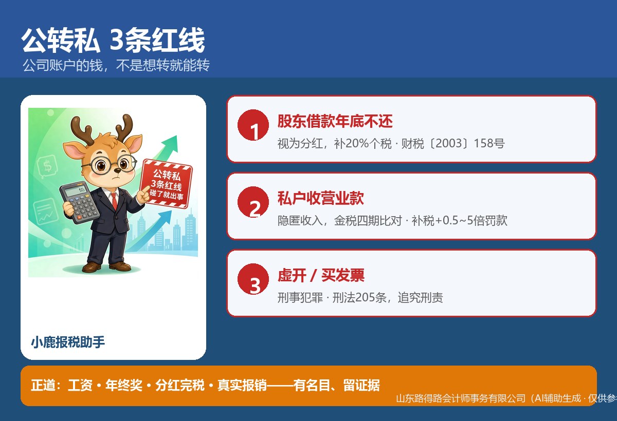 公司账户的钱，不是想转就能转：公转私 3 条红线